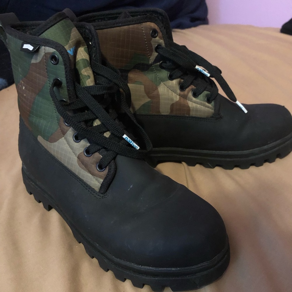Camouflage boots!